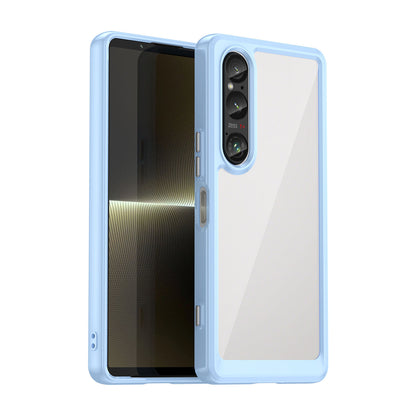 Hard Back Soft Bumper Protective Case for Sony Xperia 1 VI 2024, Blue