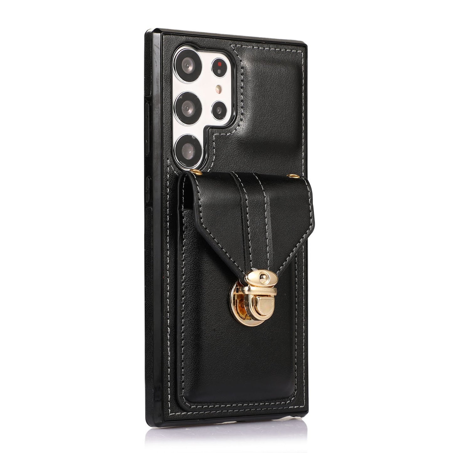 Crossbody Wallet Case with Wrist Strap Shoulder Protective Cover for Samsung Galaxy S24 Ultra