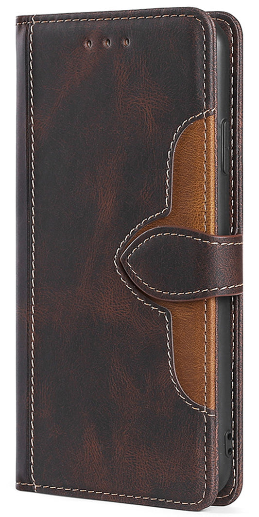 Compatible with Galaxy S25 Edge S24 FE Wallet Case Flip Folio Phone Cover with 2 Card Slots - Cmk Series