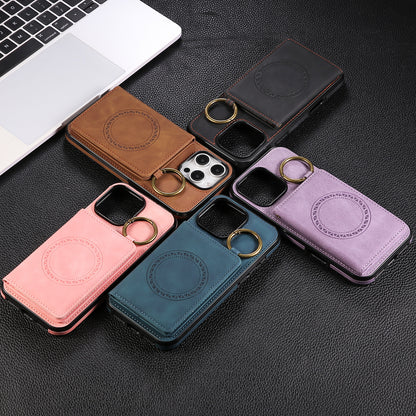 For iPhone 17 16 15 Pro Max Crossbody Wallet Case with Card Holder Magnetic Car Mount - Czcxxk Series