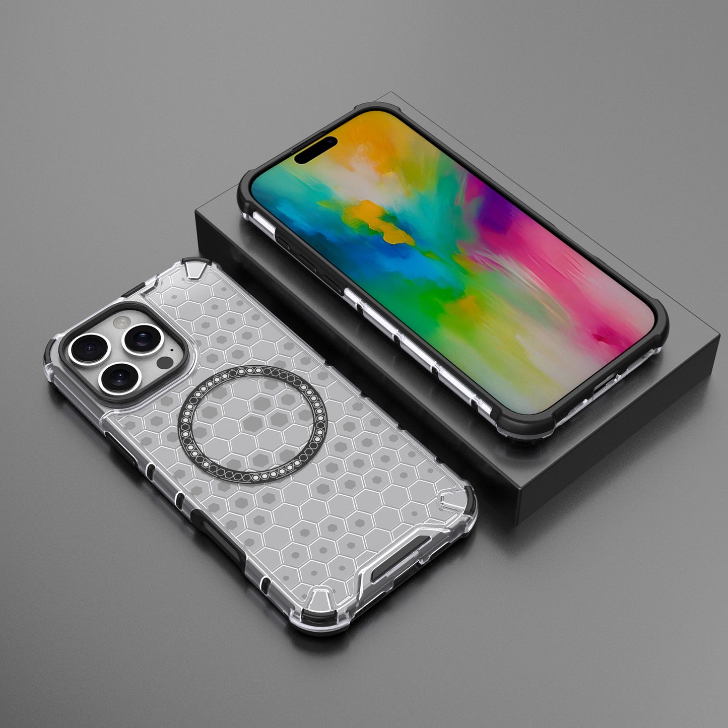 Magnetic for iPhone 17 16 Pro Max Case, Compatible with MagSafe, Hard Back Slim Protective Cover - Fccxk Series