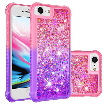 For iPhone 16e 15 Pro Max Glitter Case, Soft TPU Liquid Shockproof Phone Cover - Fsjbls Series