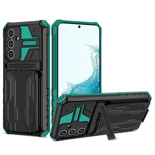 Detachable Card Holder Case for Galaxy A56 A55 5G, Dual-Layer Protective Case with Kickstand Heavy Duty Cover - Jgkb Series