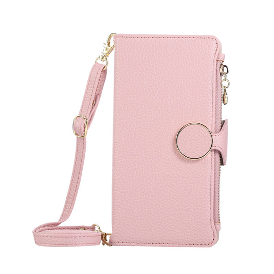 For Galaxy Z Fold7 Crossbody Wallet Case with Card Holder, Zipper PU Leather Phone Cover with Long Shoulder Lanyard - Llyxdkgs Series