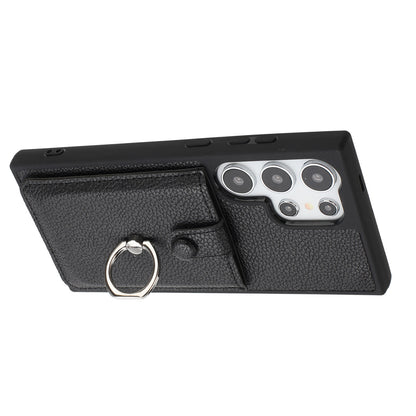 For Galaxy S25 Edge S24 Case Wallet with Credit Card Holder, PU Leather Magnetic Clasp Protective Cover - Lzwclkb Series