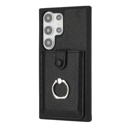 For Galaxy S25 Edge S24 Case Wallet with Credit Card Holder, PU Leather Magnetic Clasp Protective Cover - Lzwclkb Series