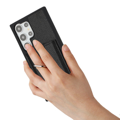 For Galaxy S25 Edge S24 Case Wallet with Credit Card Holder, PU Leather Magnetic Clasp Protective Cover - Lzwclkb Series