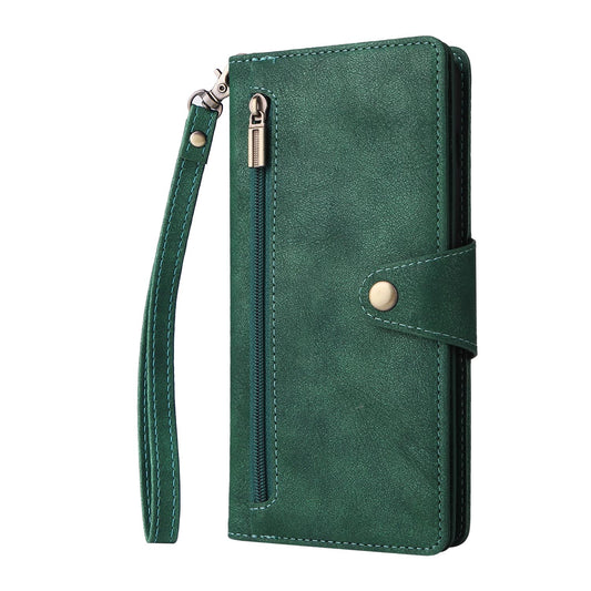 Wallet Case for Google Pixel 10 9 Pro XL, PU Leather Flip Shockproof Cover with Strap Zipper Credit Card Slots - Mdkllb Series
