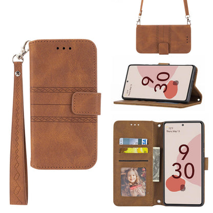 Wallet Case with Hand Strap for Google Pixel 9A 8 Pro, PU Leather Flip Cover with Kickstand Card Slots - Mhyhgspt Series