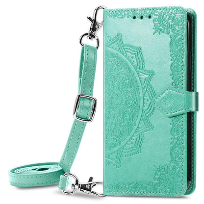 Crossbody Wallet Case for Google Pixel 9A 8 Pro, Mandala Pattern Flip Case Cover - Mtlyhgs Series