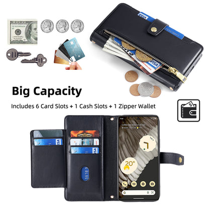 Compatible with Galaxy S25 Edge S24 FE Wallet Case for Women Crossbody Phone Cover Zipper with Wrist Strap - Mywdgnpt Series