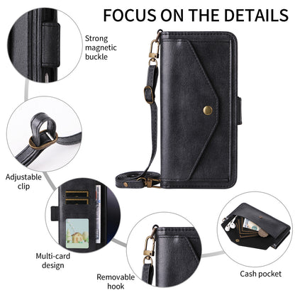 Wallet Case for iPhone 16e 15 Pro Max, PU Leather Flip Cover with Card Slots, Kickstand, Lanyard - Npdkcxkgspt Series