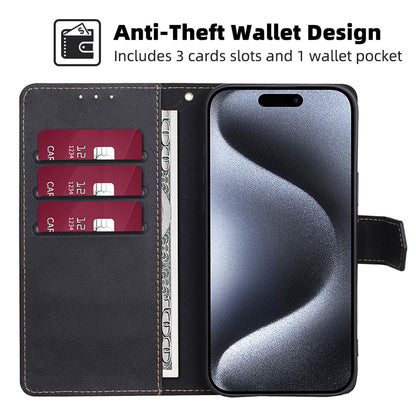 For Galaxy A56 A55 5G Wallet Case with RFID Blocking Credit Card Holder Folio Flip Protective Cover - Niupdkk Series