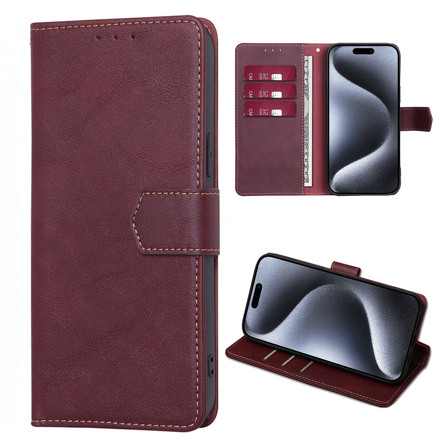 For Galaxy A56 A55 5G Wallet Case with RFID Blocking Credit Card Holder Folio Flip Protective Cover - Niupdkk Series