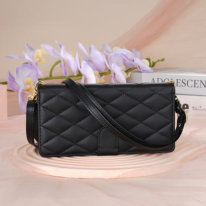 For iPhone 17 16 15 Pro Max Wallet Case, PU Leather Crossbody Phone Cover with Wrist Strap Zipper Card Holder - Pierfbq Series