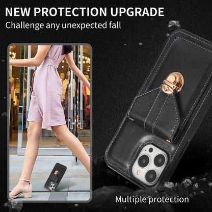For iPhone 16e 15 Pro Max Crossbody Wallet Case with Card Holder Shoulder Cover - Sskxkkb Series