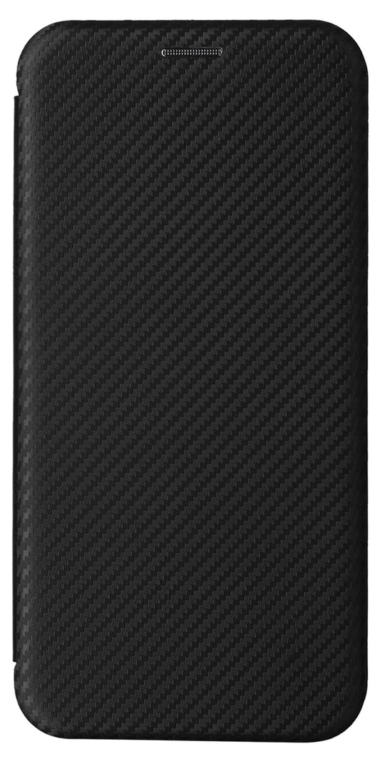 For iPhone 16e 15 Pro Max Case with Card Holder, Magnetic Carbon Fiber Leather Folio Flip Hard Cover - Txwfgpt Series