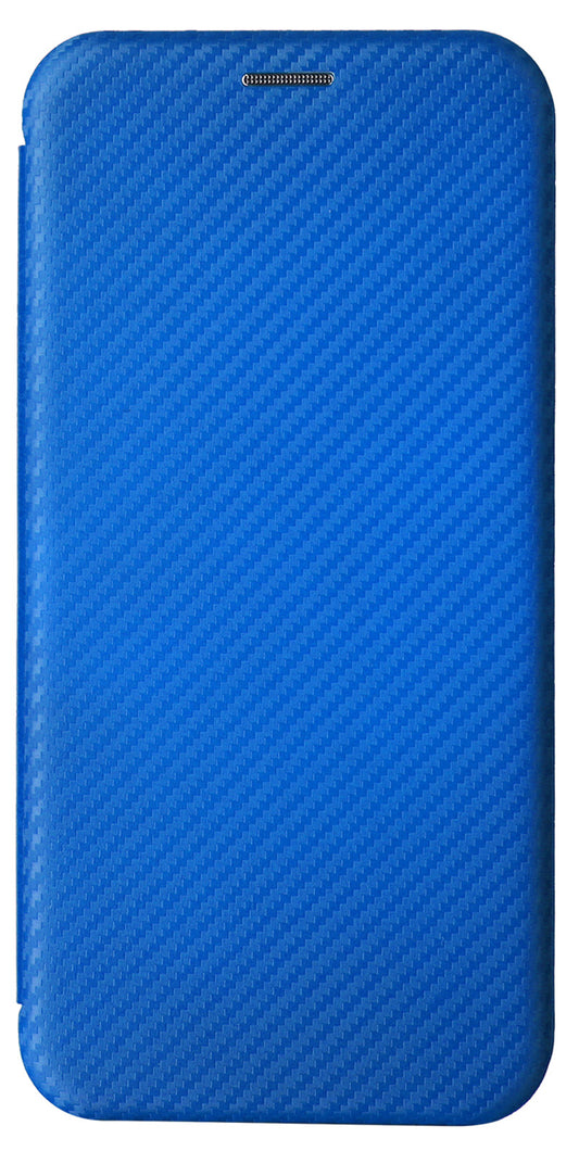 For Galaxy S25 FE S24 Case with Card Holder, Magnetic Carbon Fiber Leather Folio Flip Hard Cover - Txwfgpt Series
