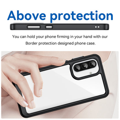 Compatible with Galaxy A56 A55 5G Clear Case, Hard Back Soft Bumper Protective Cover - Xc Series
