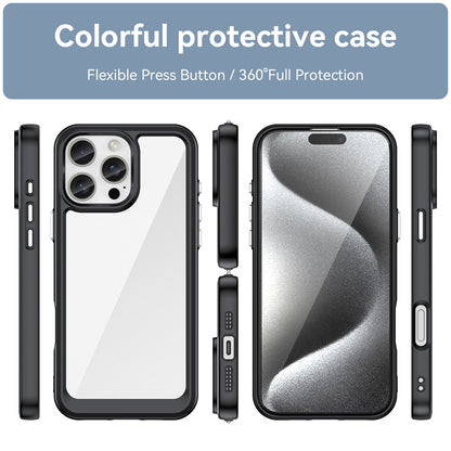 Compatible with iPhone 16e 15 Pro Max Clear Case, Hard Back Soft Bumper Protective Cover - Xc Series
