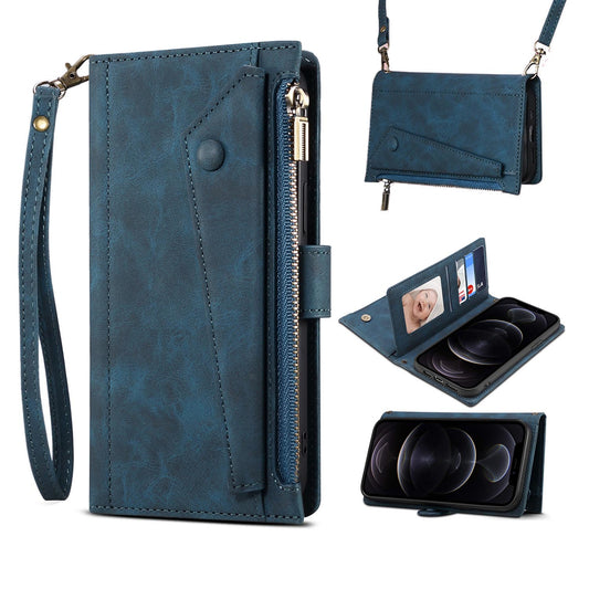 Wallet Case for Galaxy A56 A55 5G with RFID Blocking Card Holder, PU Leather Magnetic Flip Zipper Phone Cover - Xcrfid Series