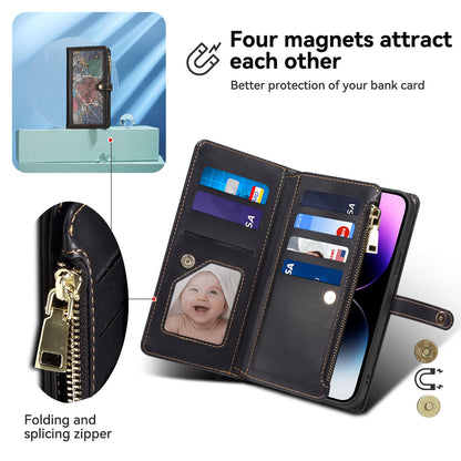 Wallet Case for Galaxy A56 A55 5G, Crossbody Phone Cover for Women, PU Leather Zipper with Wrist Strap Flip Cover - Xingyrfid Series