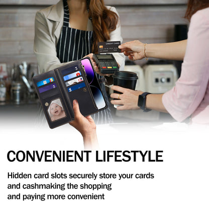 Wallet Case for Galaxy A56 A55 5G, Crossbody Phone Cover for Women, PU Leather Zipper with Wrist Strap Flip Cover - Xingyrfid Series