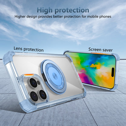 For iPhone 16 15 Pro Max Case, Built in 360° Magnetic Stand, Compatible with Magsafe - Xkjdxz Series