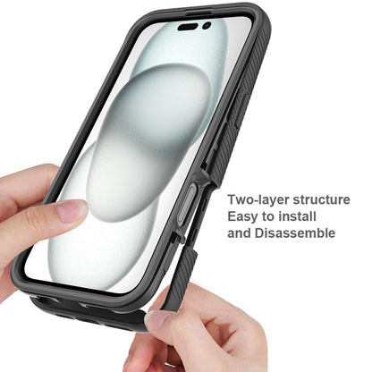 For iPhone 16e 15 Pro Max Case with Built-in Screen Protector, Support Wireless Charging, Shockproof Full Body Hard Cover - Xkpet Series