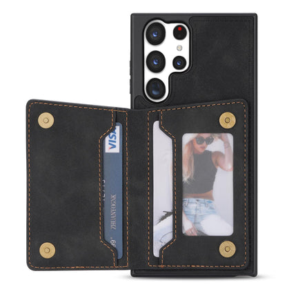 For Galaxy S25 S24 Wallet Case with Card Holder, Slim Leather Shockproof Protective Cover - Xtctk Series