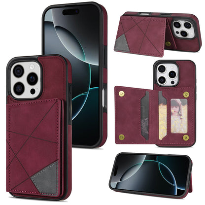 For iPhone 16e 15 Pro Max Wallet Case with Card Holder, Slim Leather Shockproof Protective Cover - Xtctk Series