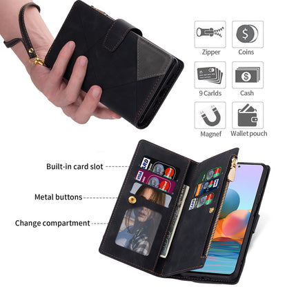 For Galaxy S25 Edge S24 Wallet Case with Card Holder and Magnetic Closure, PU Leather Zipper Flip Folio Cover - Xtpjdk Series