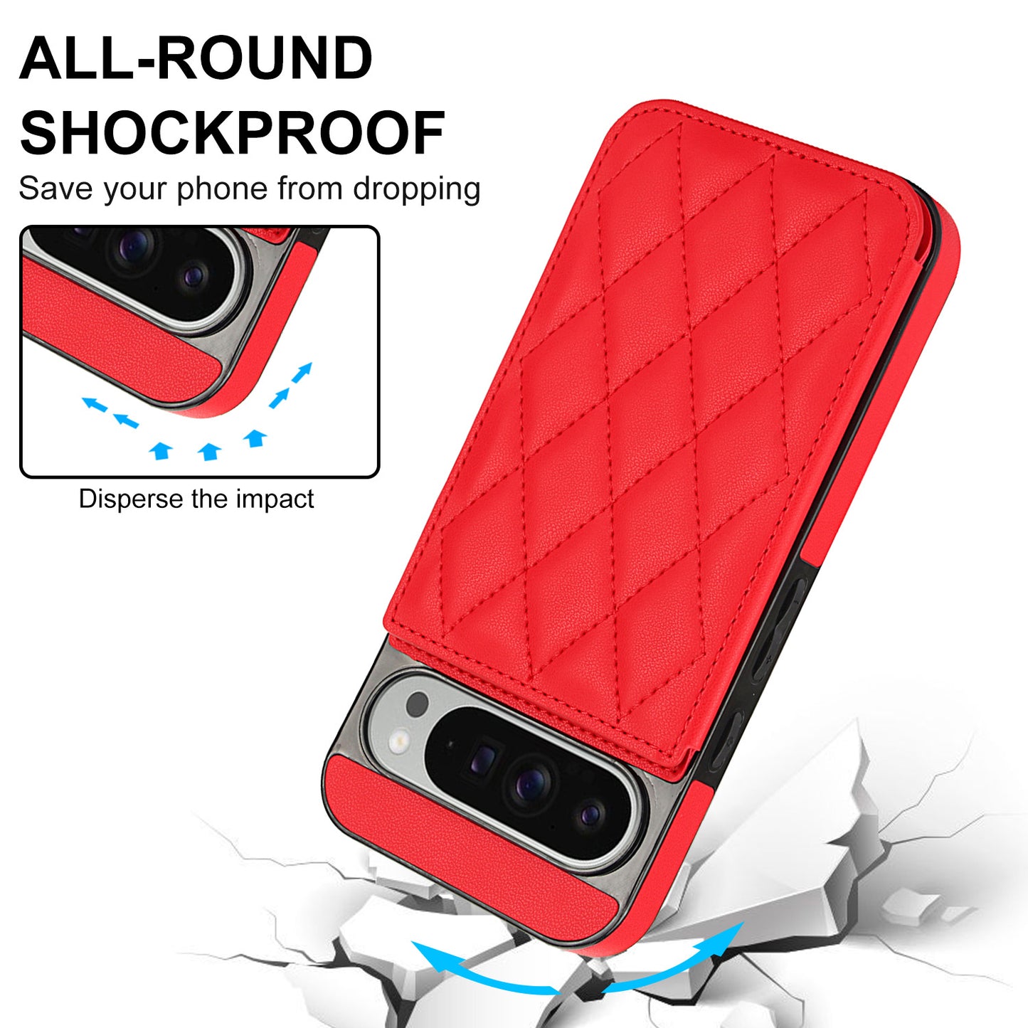 For Google Pixel 10 9 Pro XL Case with RFID Blocking Card Holder Magnetic Clasp Flip Cover - Xxfsk Series