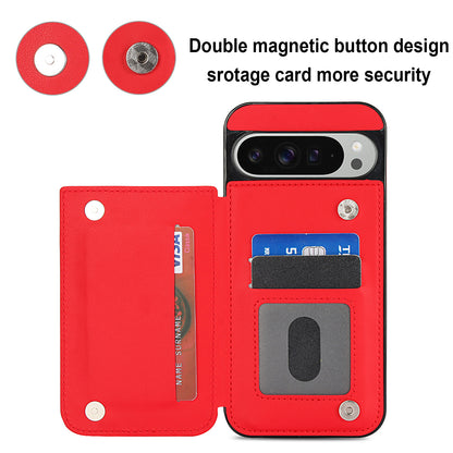 For Google Pixel 10 9 Pro XL Case with RFID Blocking Card Holder Magnetic Clasp Flip Cover - Xxfsk Series