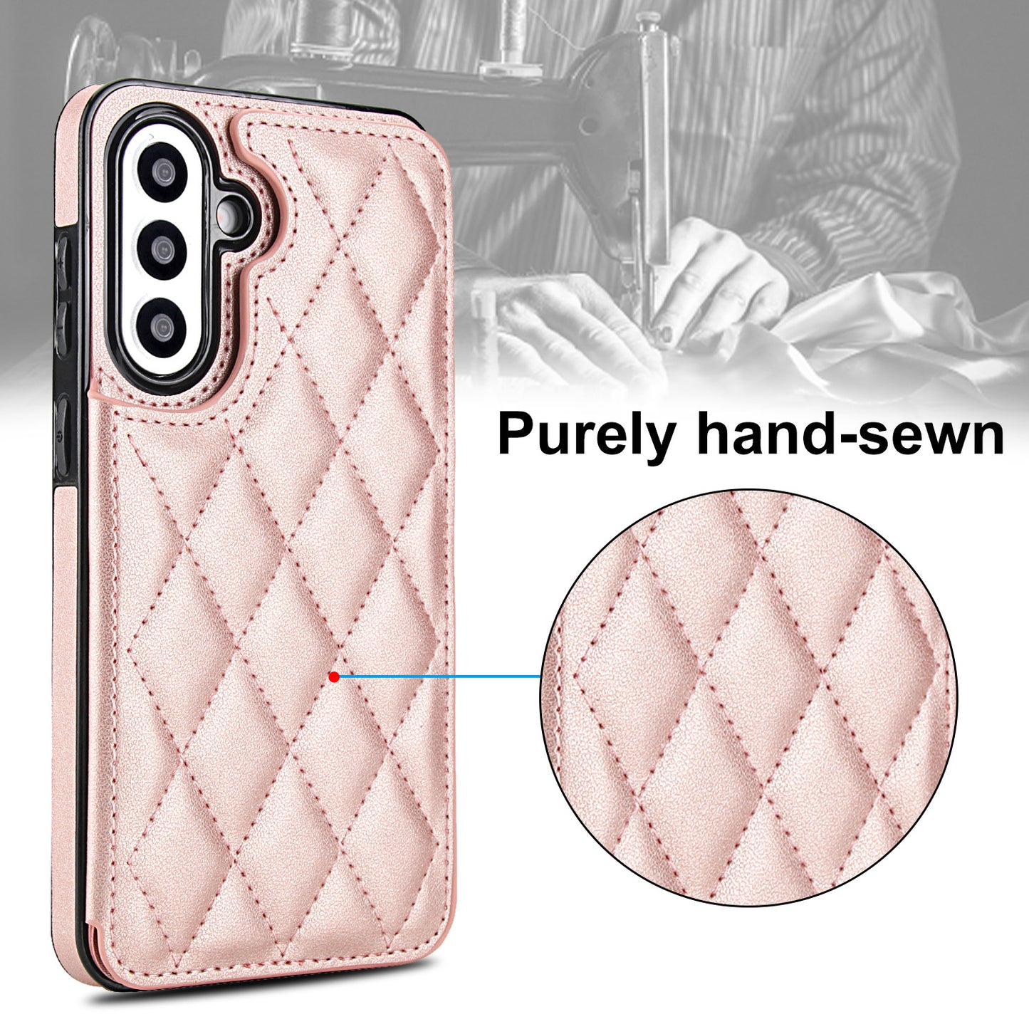 For Galaxy A56 A55 A54 A53 5G Case with RFID Blocking Card Holder Magnetic Clasp Flip Cover - Xxfsk Series