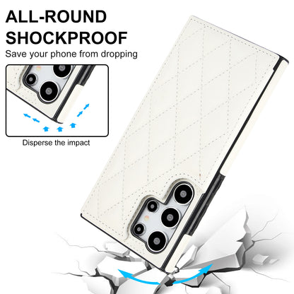 For Galaxy S25 S24 Ultra Case with RFID Blocking Card Holder Magnetic Clasp Flip Cover - Xxfsk Series