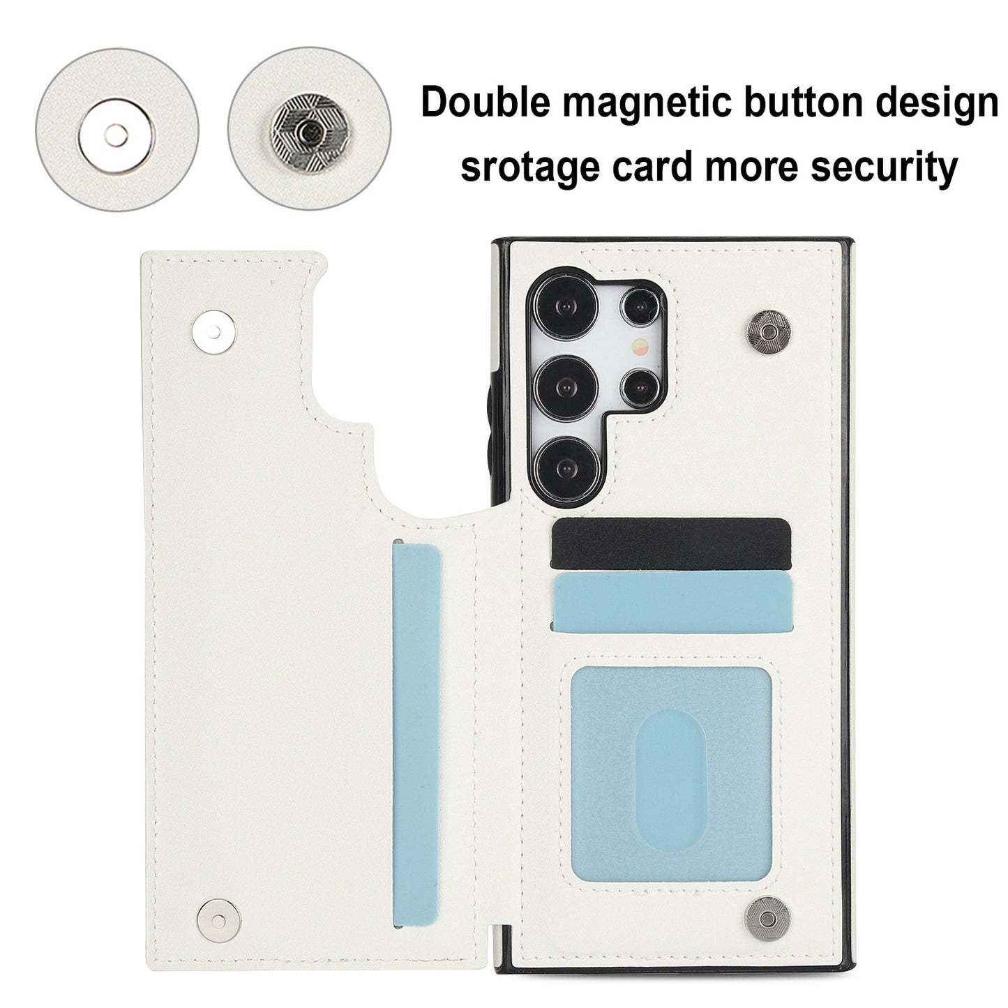 For Galaxy S25 S24 Ultra Case with RFID Blocking Card Holder Magnetic Clasp Flip Cover - Xxfsk Series