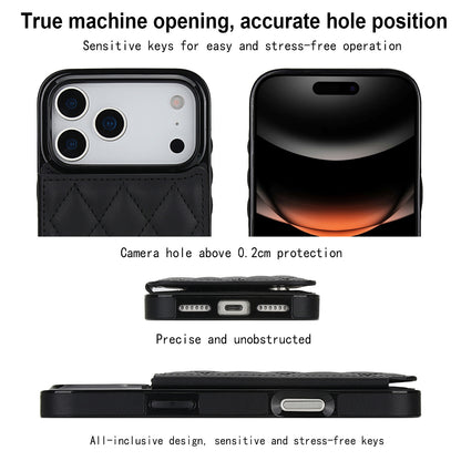 For iPhone 17 16 15 Case with RFID Blocking Card Holder Magnetic Clasp Flip Cover - Xxfsk Series