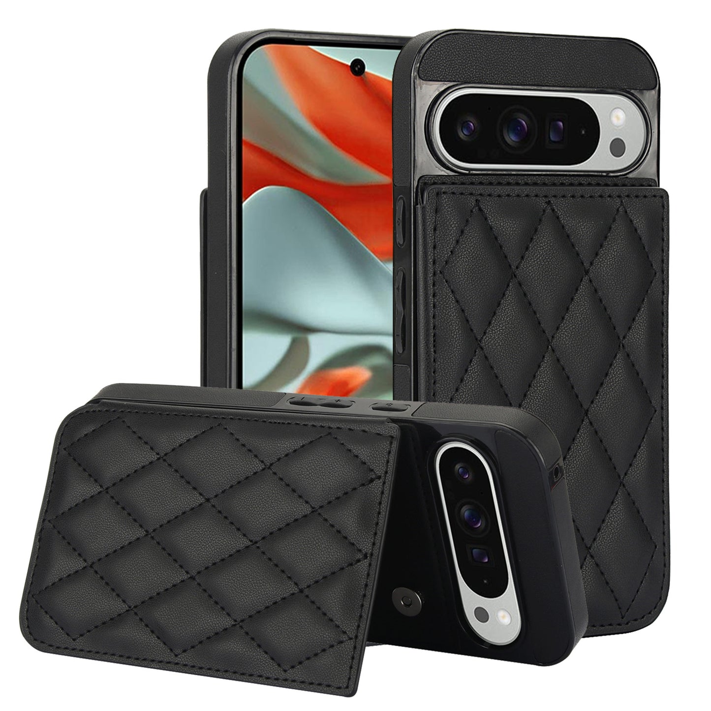 For Google Pixel 10 9 Pro XL Case with RFID Blocking Card Holder Magnetic Clasp Flip Cover - Xxfsk Series