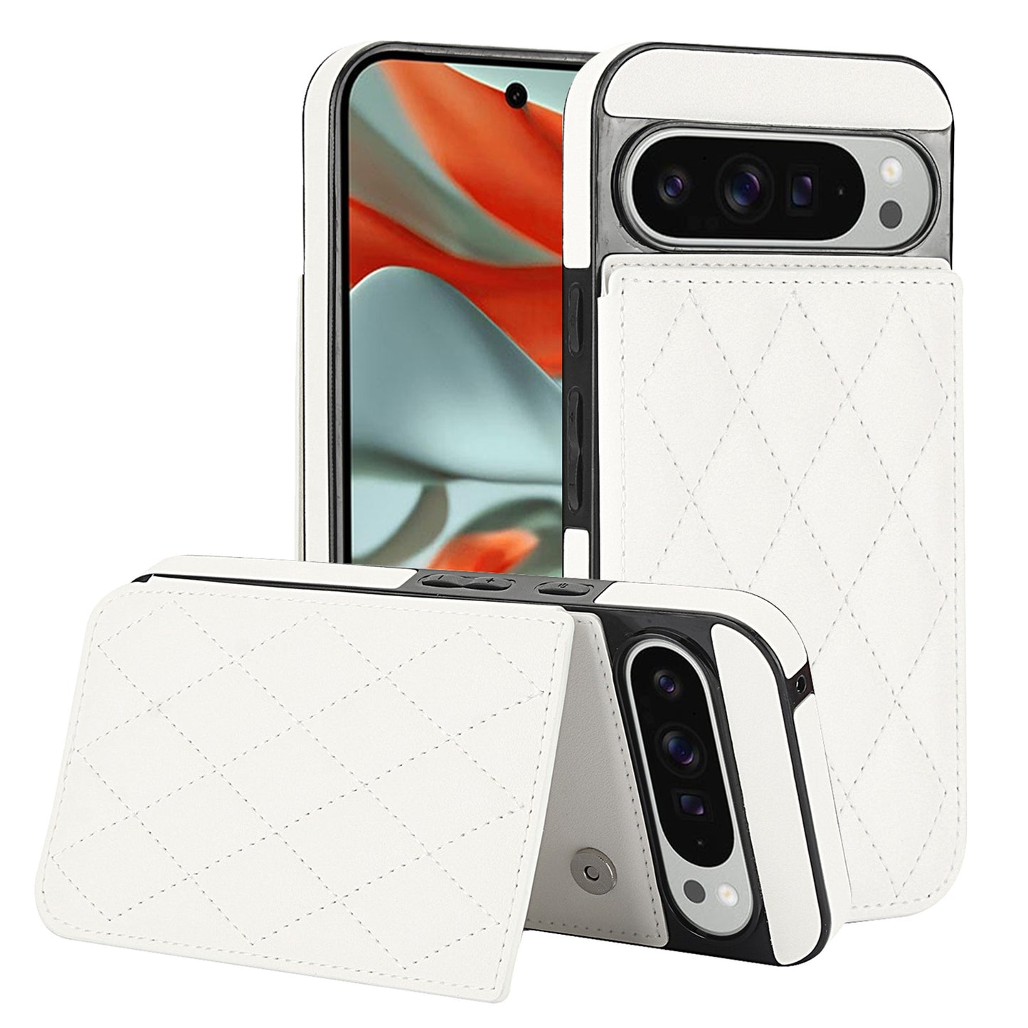 For Google Pixel 10 9 Pro XL Case with RFID Blocking Card Holder Magnetic Clasp Flip Cover - Xxfsk Series