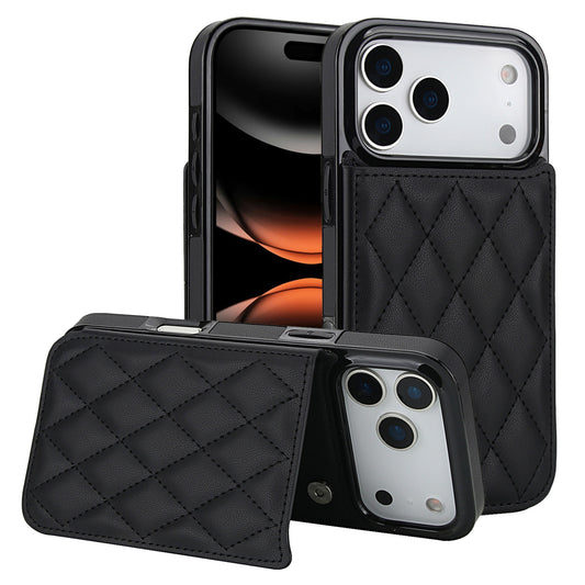 For iPhone 17 16 15 Case with RFID Blocking Card Holder Magnetic Clasp Flip Cover - Xxfsk Series