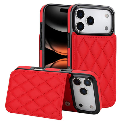 For iPhone 17 16 15 Case with RFID Blocking Card Holder Magnetic Clasp Flip Cover - Xxfsk Series