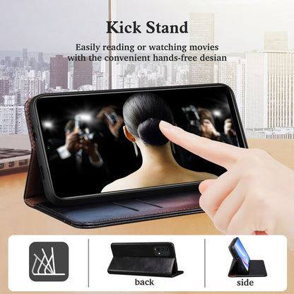 Compatible with Galaxy S25 Edge S24 Wallet Case, PU Leather Flip Folio Cover with Kickstand and Card Slots - Youlwxx Series