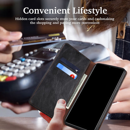 Compatible with Galaxy S25 Edge S24 Wallet Case, PU Leather Flip Folio Cover with Kickstand and Card Slots - Youlwxx Series