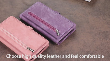 For Xiaomi 15 Ultra Redmi Note 14 Pro 5G Wallet Case with Card Holder, PU Leather Magnetic Snap Flip Zipper Strap Phone Cover - Dgnllbgs Series