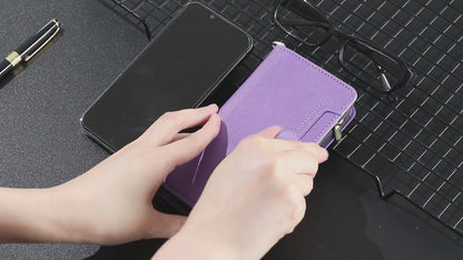 Compatible with Google Pixel 8 Pro 7A Wallet Case, 6 Card Holder 1 Zipper Coin Wallet 2 Cash Slot Lanyard Flip Leather Cover - Llbgspt Series