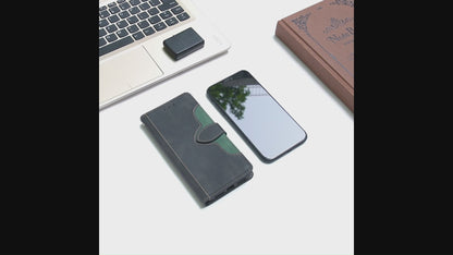 Compatible with Galaxy S25 Edge S24 FE Wallet Case Flip Folio Phone Cover with 2 Card Slots - Cmk Series