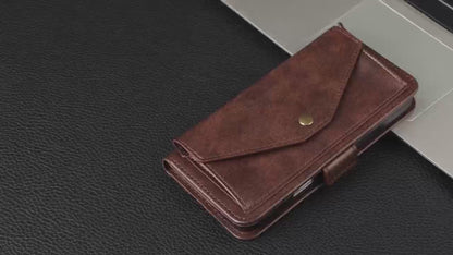 Wallet Case for iPhone 16e 15 Pro Max, PU Leather Flip Cover with Card Slots, Kickstand, Lanyard - Npdkcxkgspt Series