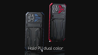 Detachable Card Holder Case for iPhone 16 15 Pro Max, Dual-Layer Protective Case with Kickstand Heavy Duty Cover - Jgkb Series